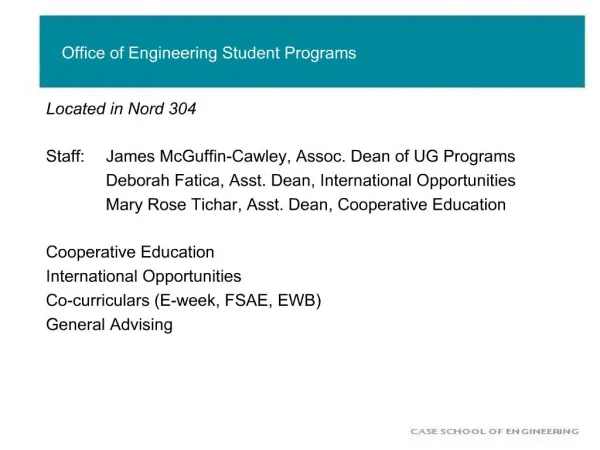 Office of Engineering Student Programs