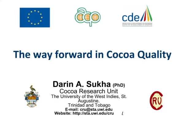 The way forward in Cocoa Quality