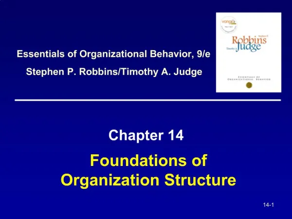 Foundations of Organization Structure