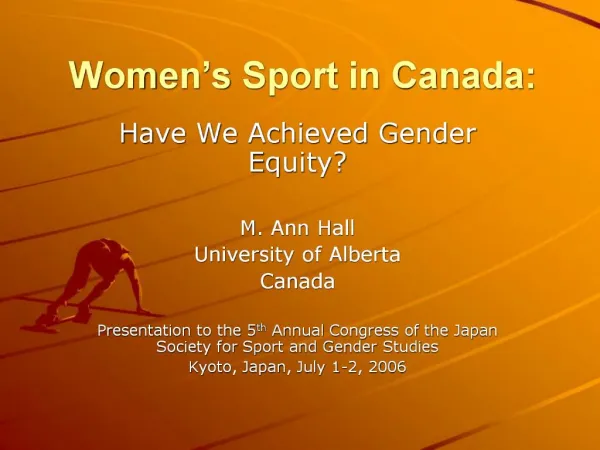 Women s Sport in Canada: