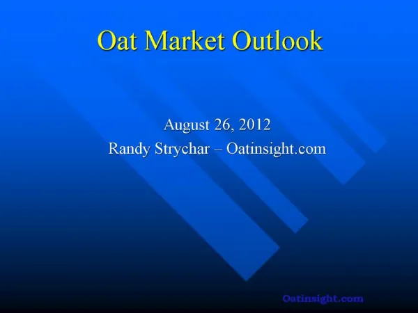Oat Market Outlook