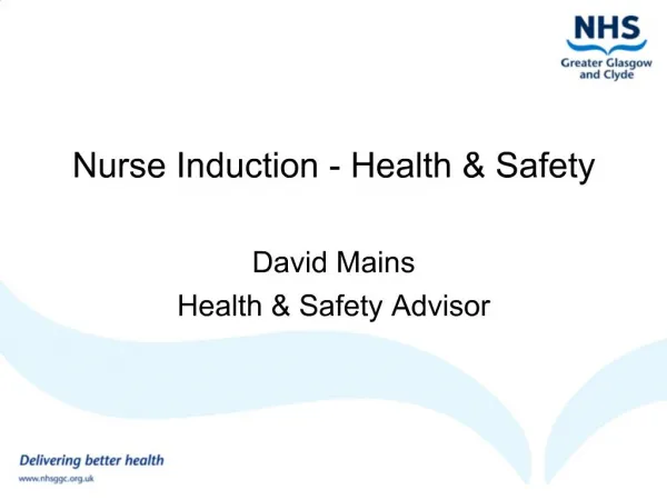 Nurse Induction - Health Safety