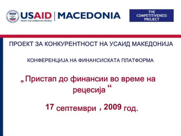 USAID s COMPETITIVENESS PROJECT