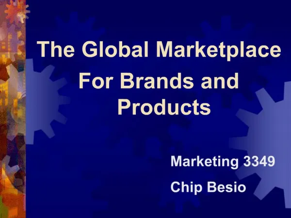 The Global Marketplace For Brands and Products