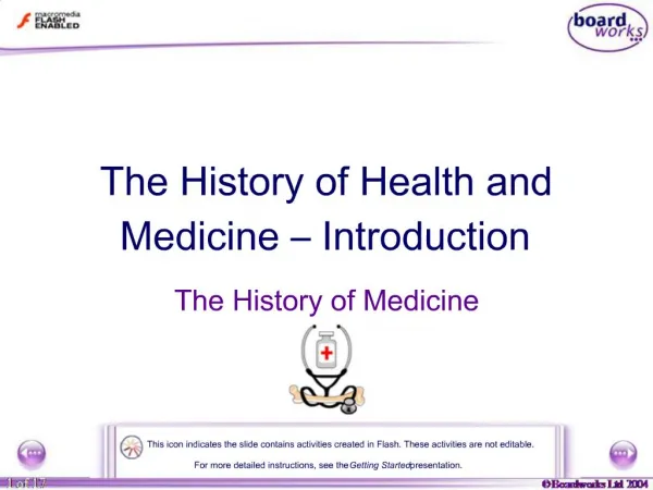 The History of Health and Medicine Introduction