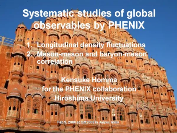 Systematic studies of global observables by PHENIX