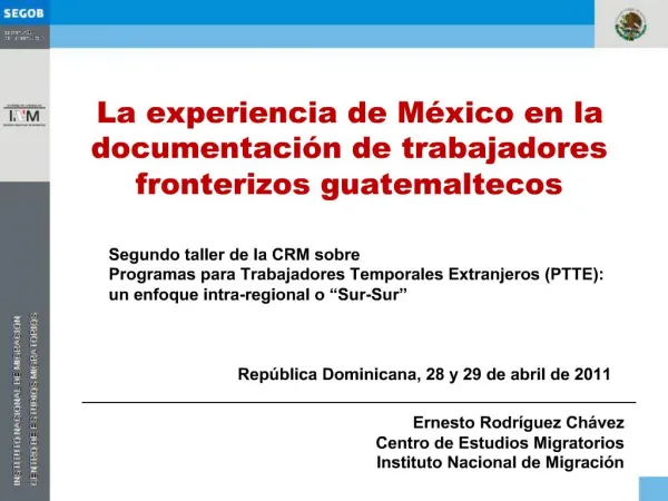 La experiencia de M xico en la documentaci n de trabajadores fronterizos guatemaltecos