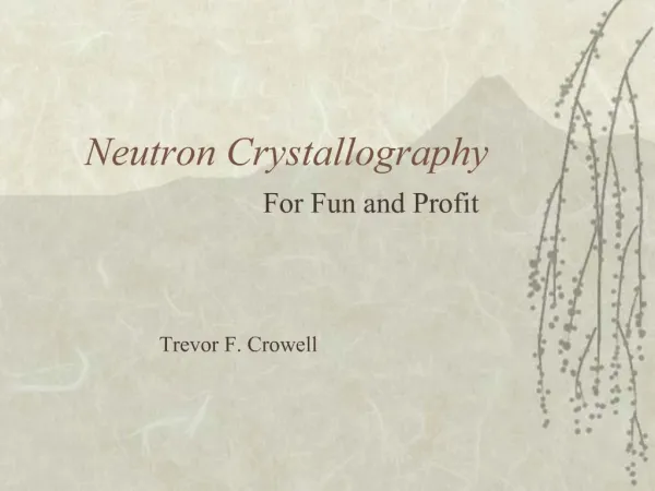 Neutron Crystallography