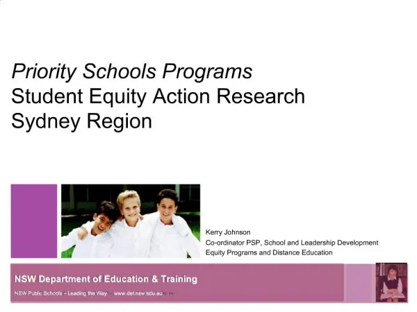 Priority Schools Programs Student Equity Action Research Sydney Region