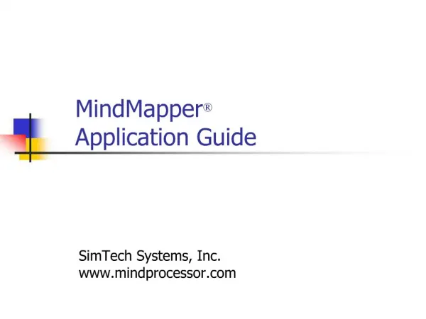 MindMapper Application Guide