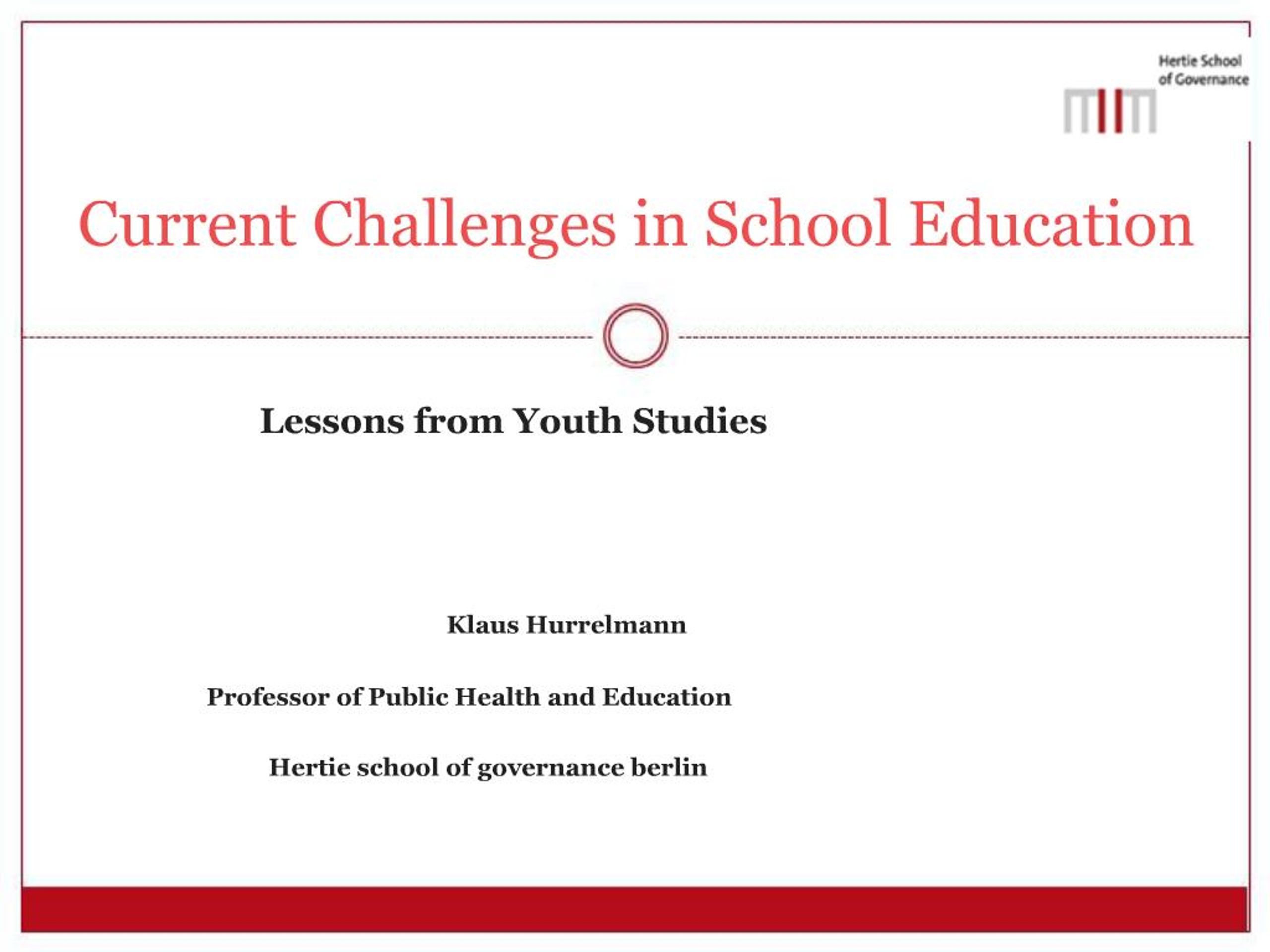 PPT - Current Challenges in School Education PowerPoint Presentation ...