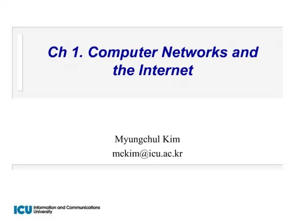 Ch 1. Computer Networks and the Internet