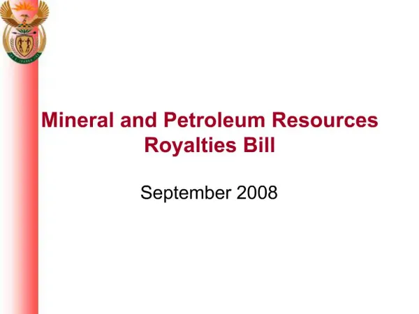 Mineral and Petroleum Resources Royalties Bill