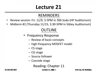 Lecture 21 - slide 1
