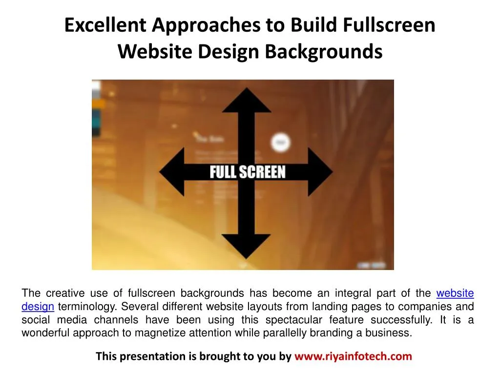 excellent approaches to build fullscreen website design backgrounds