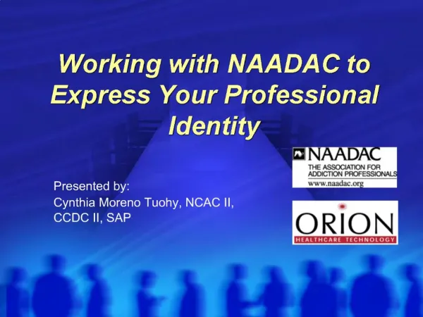 Working with NAADAC to Express Your Professional Identity