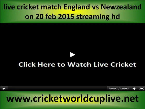 watch Newzealand vs England cricket online