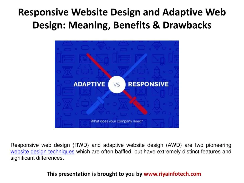 responsive website design and adaptive web design meaning benefits drawbacks