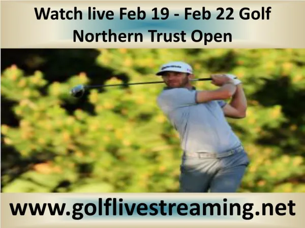 Watch live Feb 19 - Feb 22 Golf Northern Trust Open