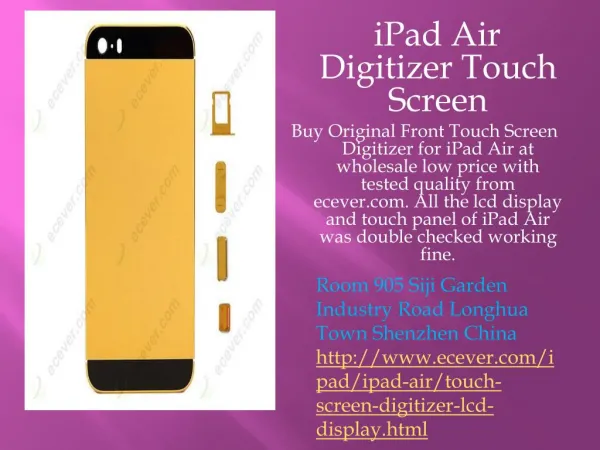 Buy iPad Air Digitizer Touch Screen at affordable rates