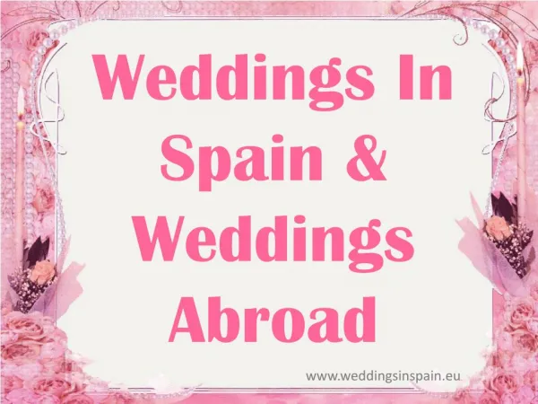Cheap Weddings Abroad | Beach Weddings in Europe