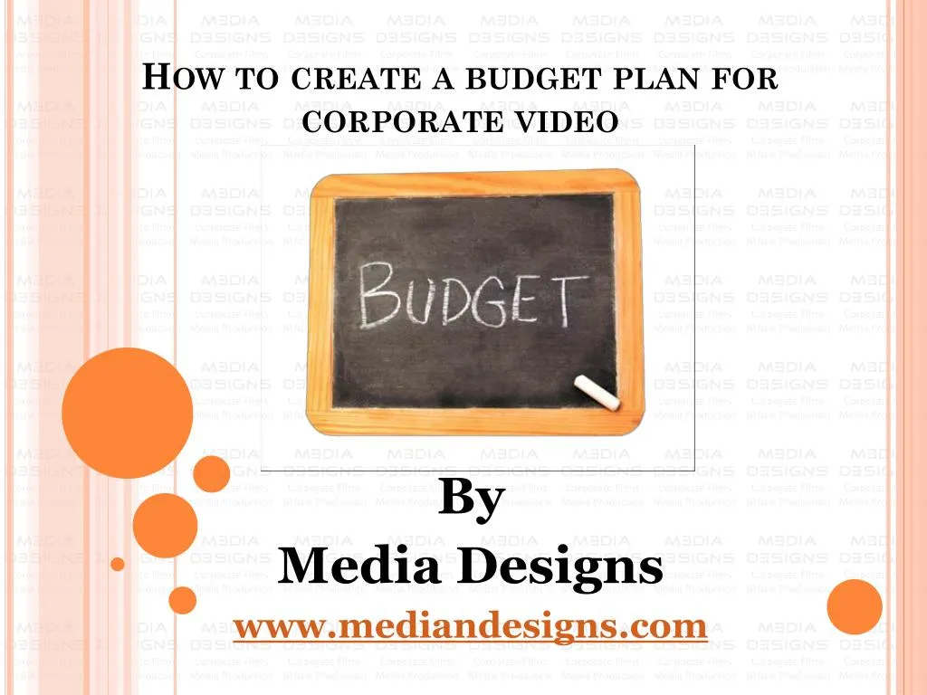 how to create a budget plan for corporate video