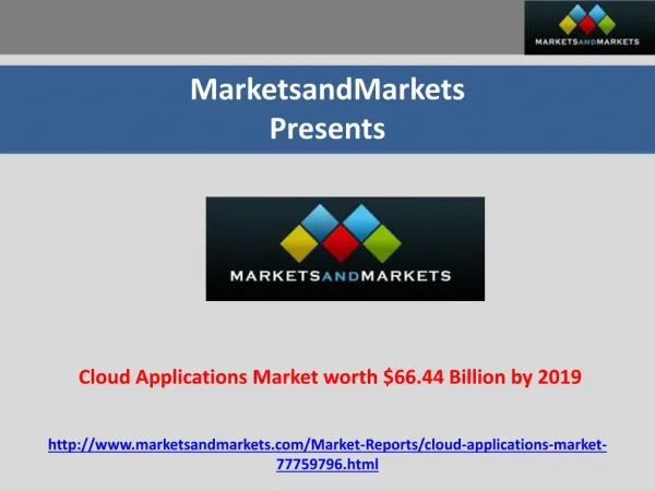 Cloud Applications Market worth $66.44 Billion by 2019