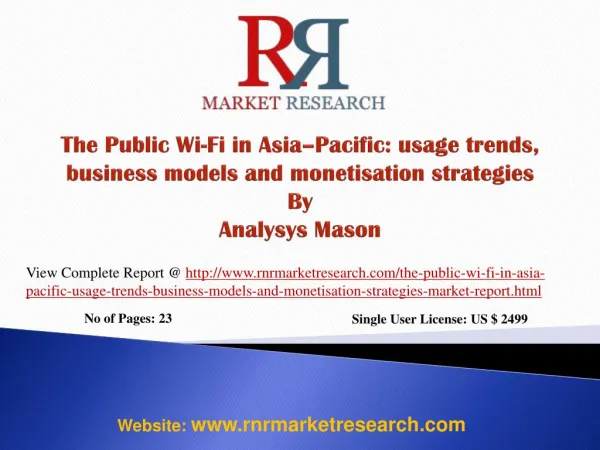 APAC Public Wi-Fi Market to 2019 by Company