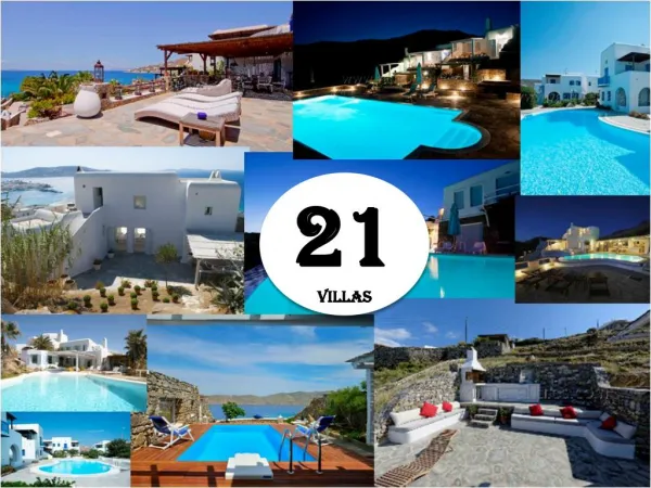 21 villas Collection For your 2015 Mykonos Greek Vacation