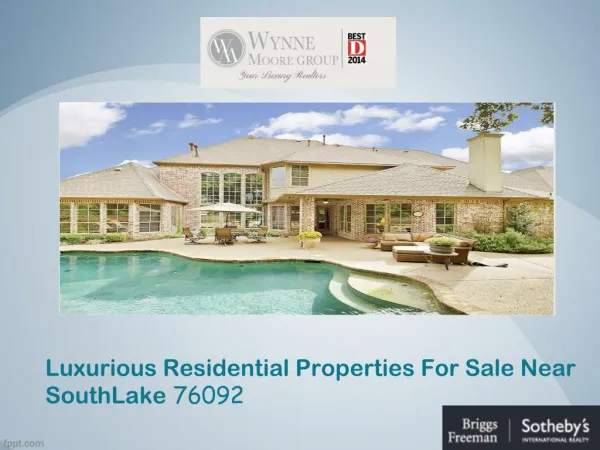 Luxurious Residential Properties For Sale Near SouthLake 760