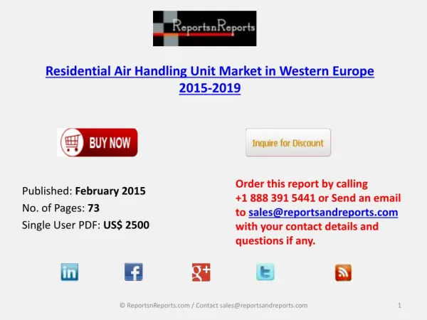 Residential Air Handling Unit Market in Western Europe