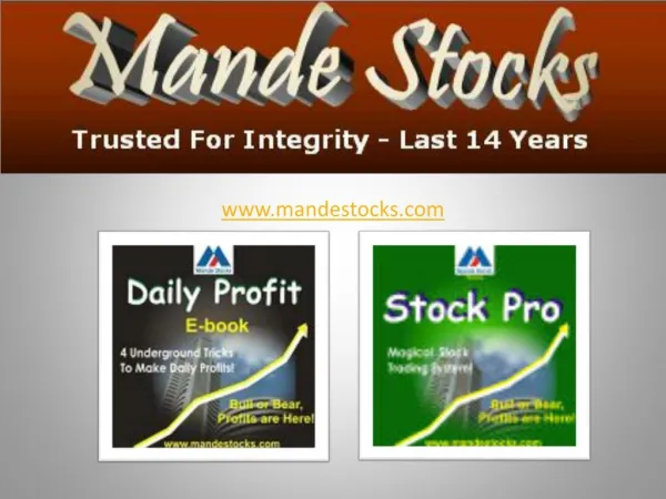 Made stocks - Profitable Stock Futures Tips