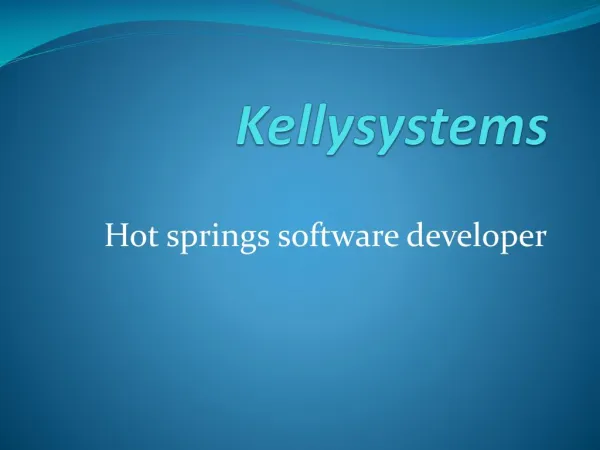 Hot springs software developer