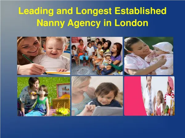Professional And Experienced Nannies In UK