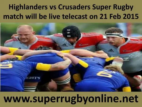 live Rugby ((( Highlanders vs Crusaders ))) online on mac