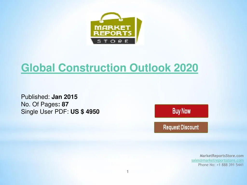 global construction outlook 2020 published jan 2015 no of pages 87 single user pdf us 4950