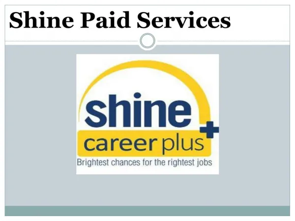 shine.com paid services