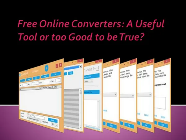 Free Online Converters: A Useful Tool or too Good to be True