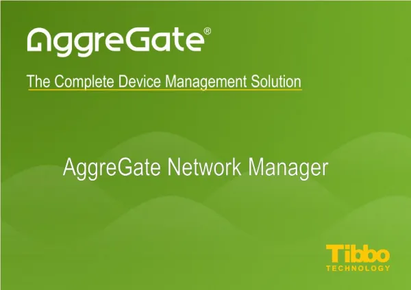 AggreGate Network Manager