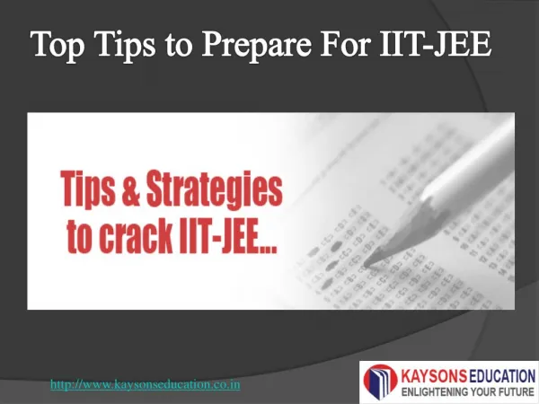top tips for preparing JEE