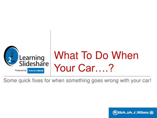 Car troubles? Here's What to Do!