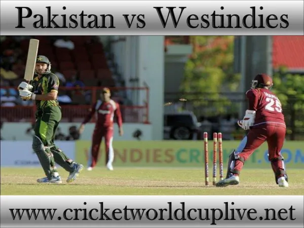 Pakistan vs West indies match will be live telecast on 21 fe