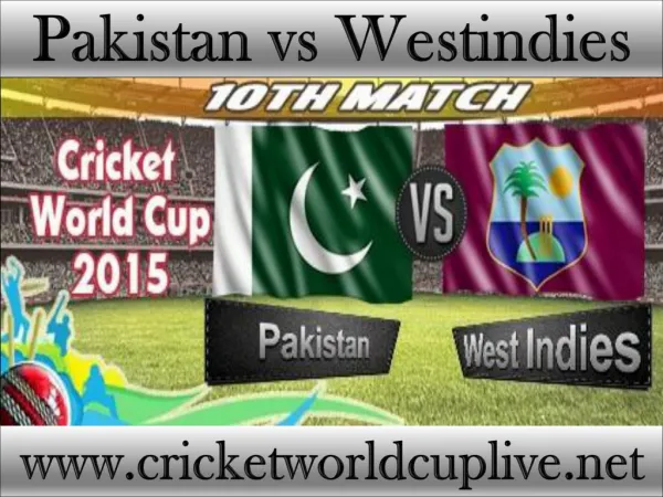 ((( Pakistan vs West indies ))) Live cricket stream