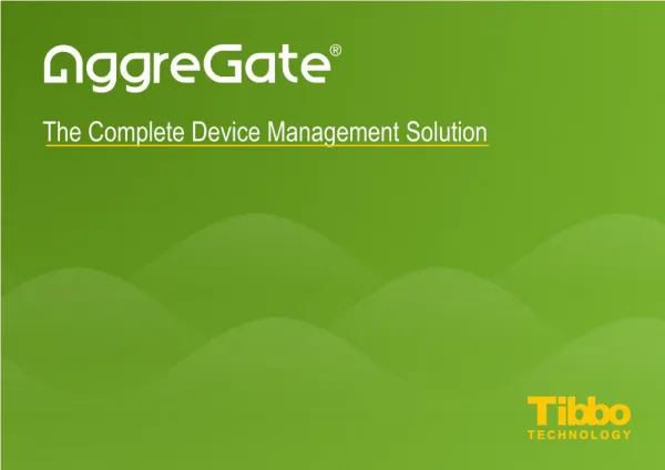 AggreGate Device Management Platform for Windows