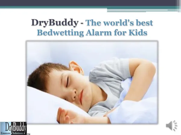 DryBuddy - The World's Best Bed Wetting Alarm for Kids