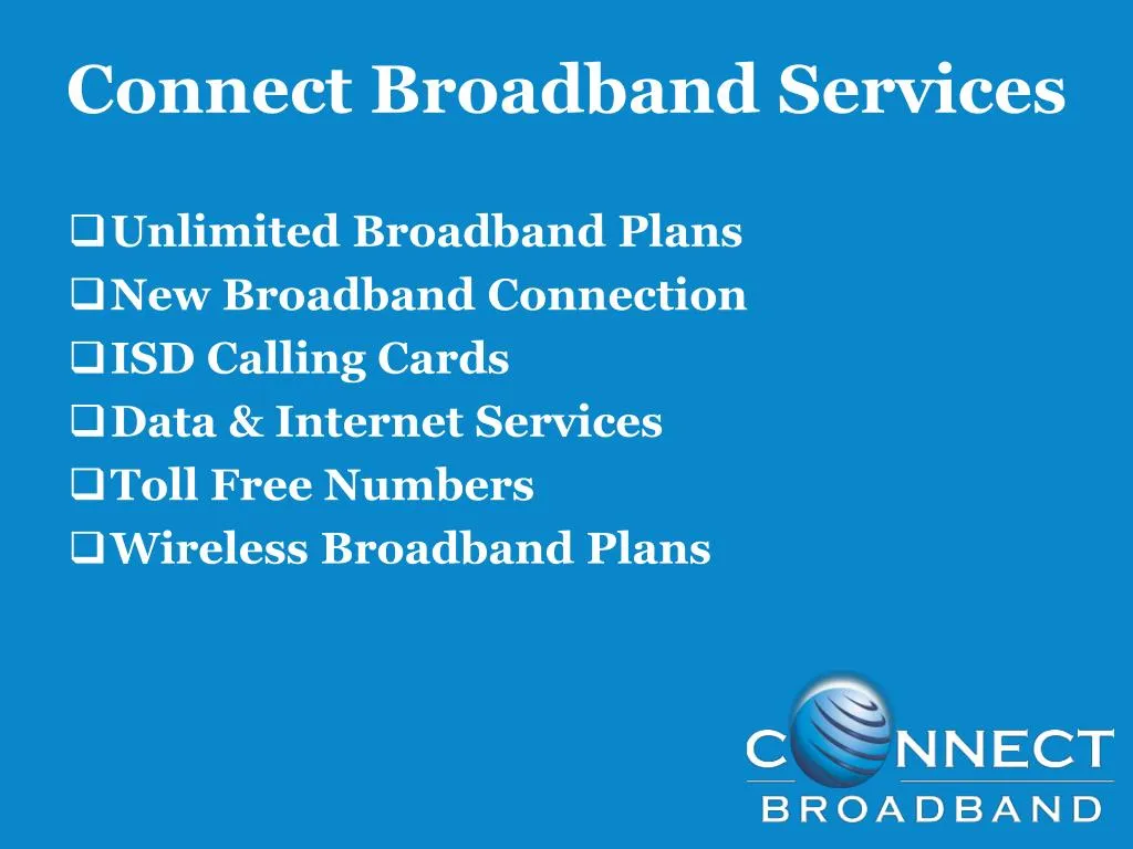 connect broadband services