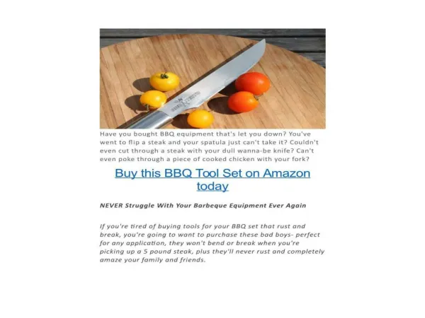 New BBQ Set arrives to Amazon