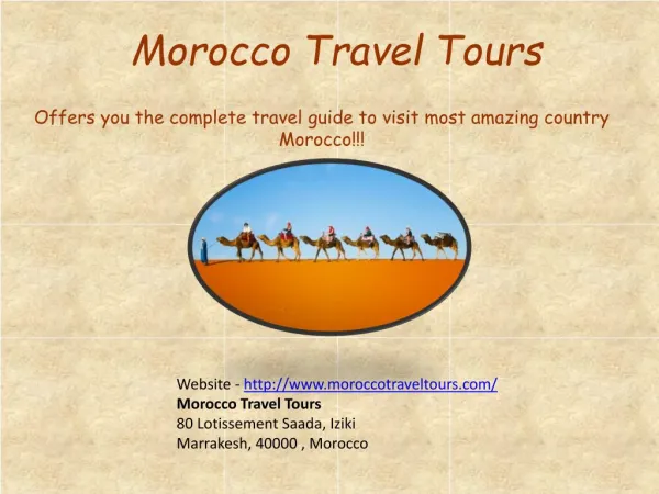 Tours To Morocco