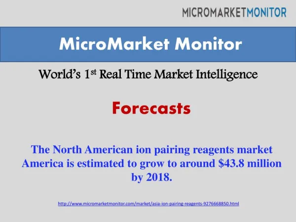 The North American ion pairing reagents market.