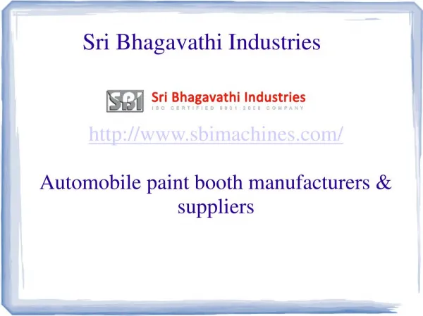 Automobile paint booth manufacturers